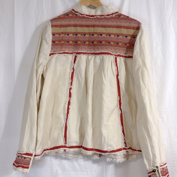 Free People Trapeze Prairie Embroidered Jacket Size large - Picture 12 of 12